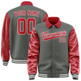 Custom Dark Grey Red Jacket
