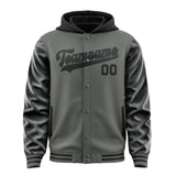 Custom Dark Grey Black Jacket