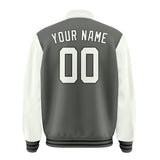 Custom Dark Grey White Jacket