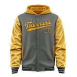 Custom Dark Grey Yellow Jacket