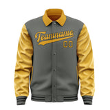 Custom Dark Grey Yellow Jacket