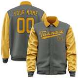 Custom Dark Grey Yellow Jacket