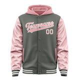 Custom Dark Grey Light Pink Jacket