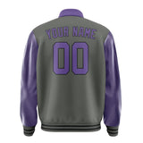Custom Dark Grey Light Purple Jacket