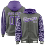 Custom Dark Grey Light Purple Jacket