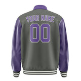 Custom Dark Grey Light Purple Jacket