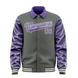 Custom Dark Grey Light Purple Jacket
