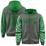 Custom Dark Grey Emerald Green Jacket