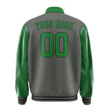 Custom Dark Grey Emerald Green Jacket