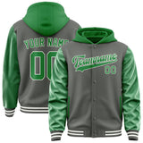 Custom Dark Grey Emerald Green Jacket