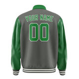Custom Dark Grey Emerald Green Jacket