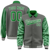 Custom Dark Grey Emerald Green Jacket