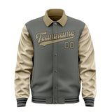 Custom Dark Grey Light Khaki Jacket