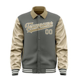 Custom Dark Grey Light Khaki Jacket