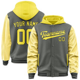 Custom Dark Grey Light Yellow Jacket
