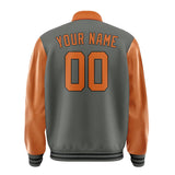 Custom Dark Grey Orange Jacket