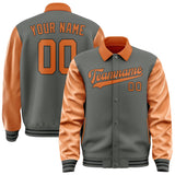 Custom Dark Grey Orange Jacket