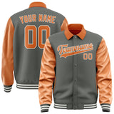 Custom Dark Grey Orange Jacket