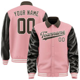 Custom Light Pink Brown Jacket
