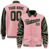 Custom Light Pink Olive Jacket