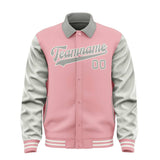 Custom Light Pink Gray Jacket