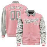 Custom Light Pink Gray Jacket