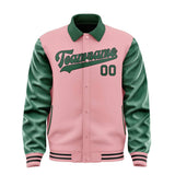 Custom Light Pink Green Jacket