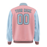 Custom Light Pink Light Blue Jacket