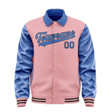 Custom Light Pink Sky Blue Jacket