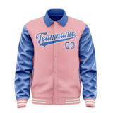 Custom Light Pink Sky Blue Jacket