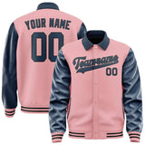 Custom Light Pink Blue Jacket