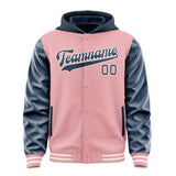 Custom Light Pink Blue Jacket
