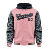 Custom Light Pink Navy Jacket