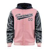 Custom Light Pink Navy Jacket