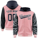 Custom Light Pink Navy Jacket