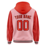 Custom Light Pink Orange Red Jacket