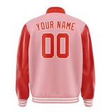 Custom Light Pink Orange Red Jacket