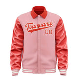 Custom Light Pink Orange Red Jacket