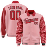 Custom Light Pink Red Jacket