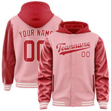 Custom Light Pink Red Jacket