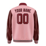 Custom Light Pink Crimson Red Jacket