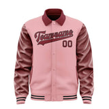Custom Light Pink Crimson Red Jacket
