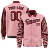 Custom Light Pink Crimson Red Jacket