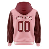 Custom Light Pink Crimson Red Jacket
