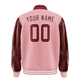 Custom Light Pink Crimson Red Jacket