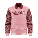 Custom Light Pink Crimson Red Jacket
