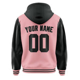 Custom Light Pink Black Jacket