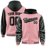 Custom Light Pink Black Jacket