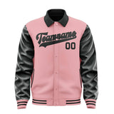 Custom Light Pink Black Jacket