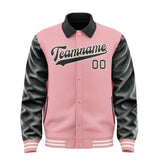 Custom Light Pink Black Jacket